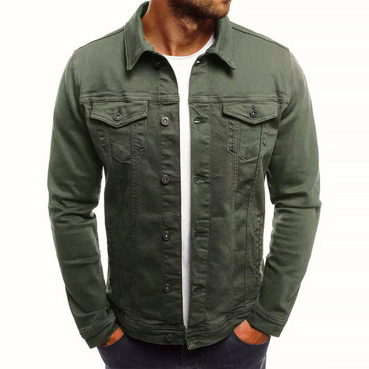 Veste en jean classique pour homme – Indispensable chaude pour l’automne et l’hiver