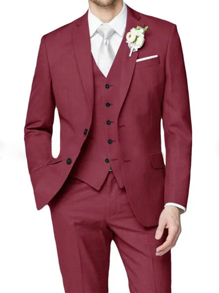 Men's Formal Notch Tailored One-Button Suit – Everyday Essential