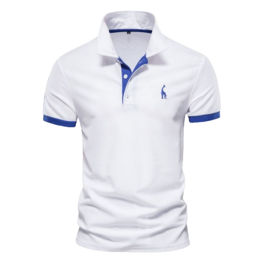 Men's Collared Button Placket Polo Shirt-The Yellow Prime