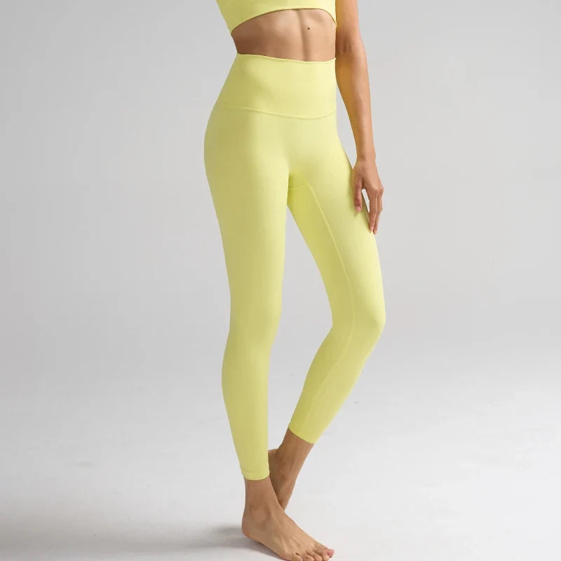 Tights med høyt liv for kvinner, til yoga, trening og hverdagsbruk