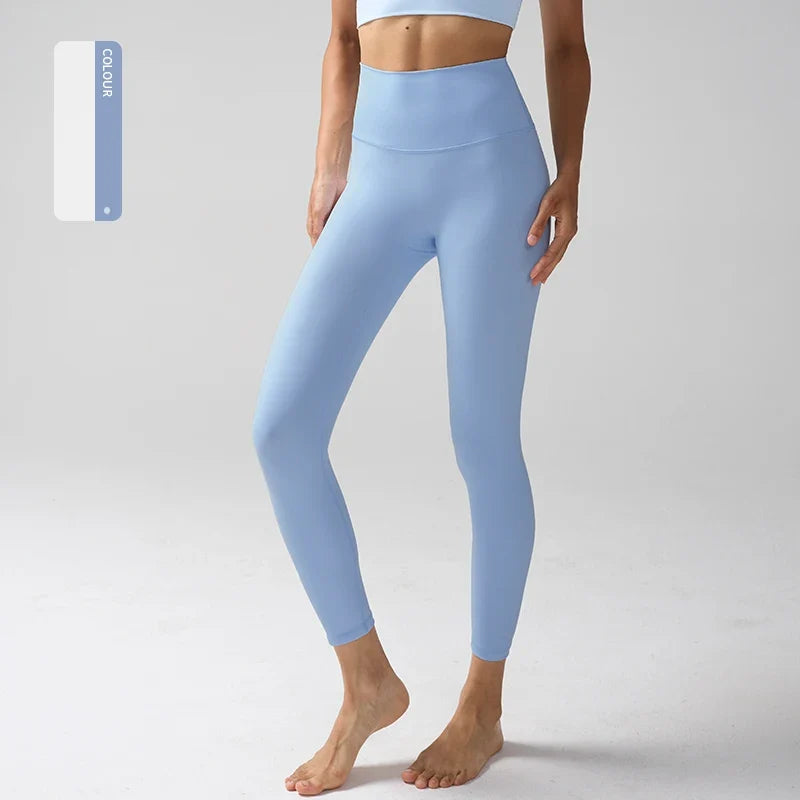 Tights med høyt liv for kvinner, til yoga, trening og hverdagsbruk