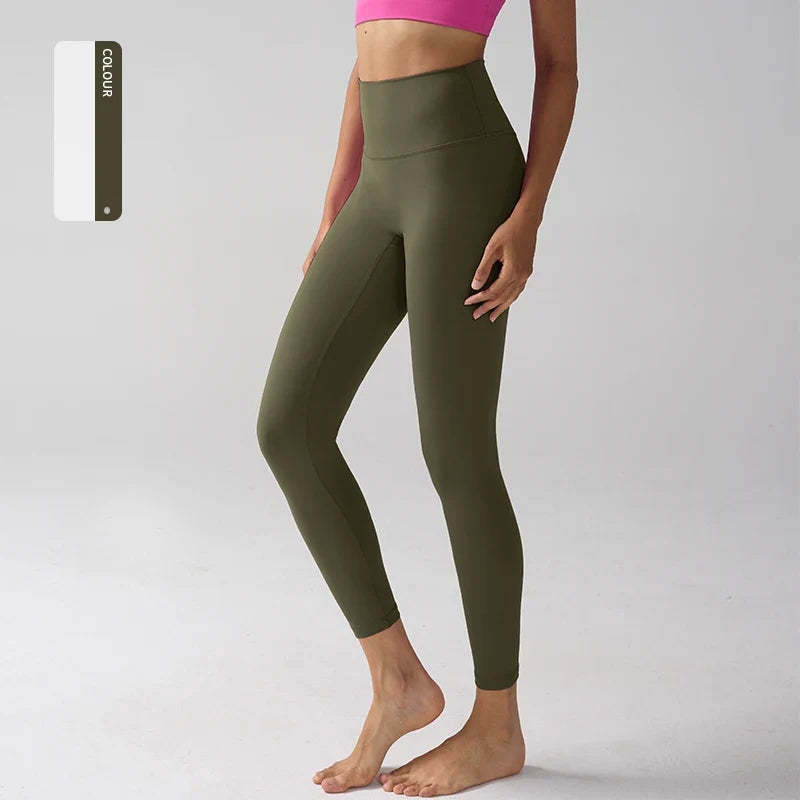 Tights med høyt liv for kvinner, til yoga, trening og hverdagsbruk