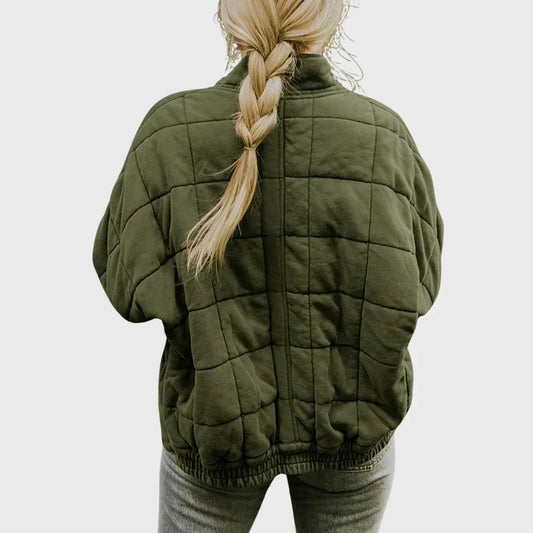 Women's Quilted Tailored Refined Puffer Jacket – Warm Fall & Winter