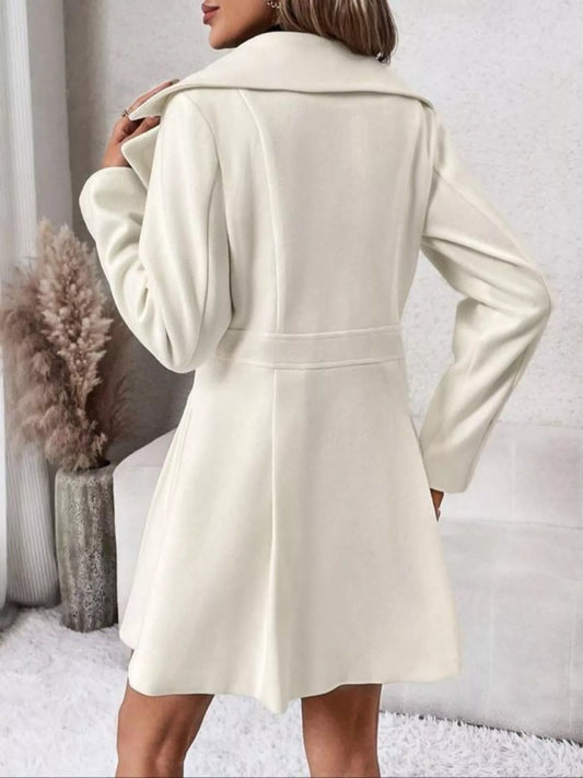Women's Double-Breasted Longline Winter Coat, Sizes S To 2xl