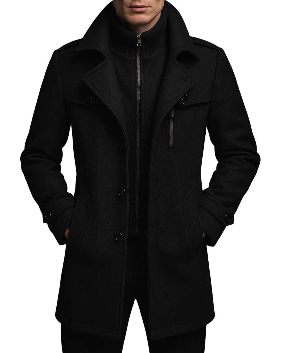 Men's Wrap Longline Distinguished Coat – Warm Fall & Winter Essential