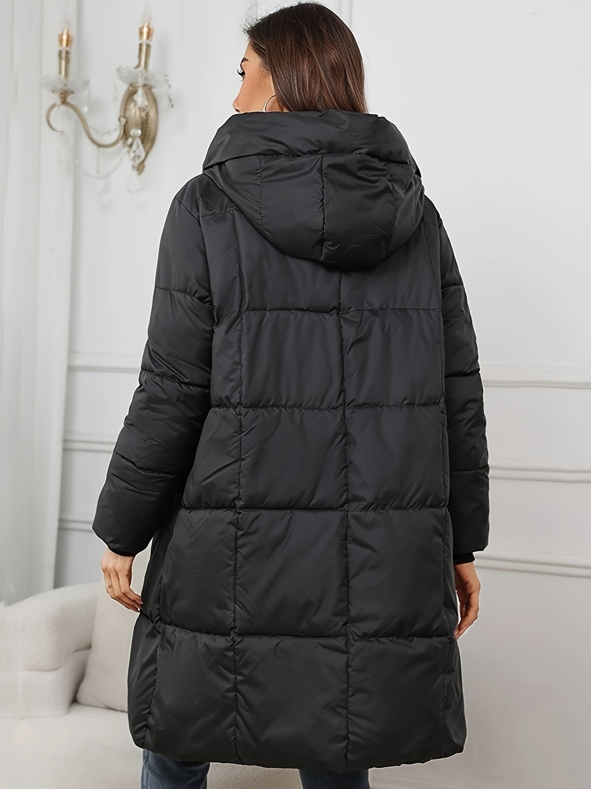 Klassisk, polstret oversized boblejakke til dame – varm høst og vinter