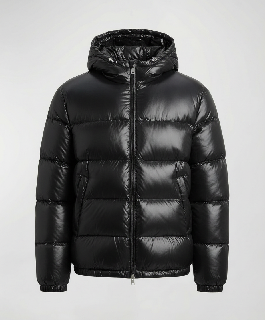 Casaco acolchoado feminino de corte descontraído, elegante e com capuz – Quente para o outono e o inverno