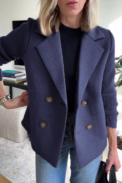 Johanna | Women's Stylish Knit Double Breasted Blazer