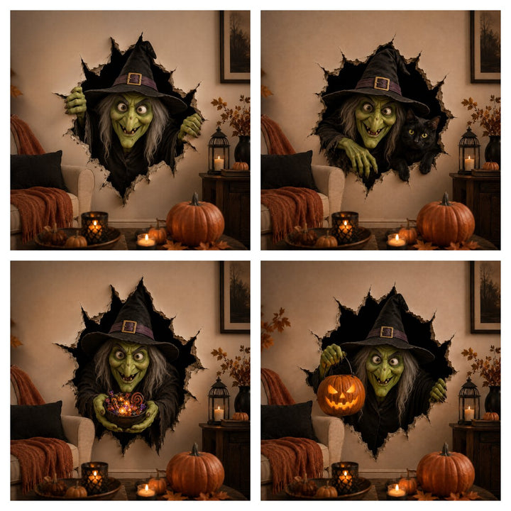 3D-halloweenmuurstickers voor griezelige inbraakdecoratie