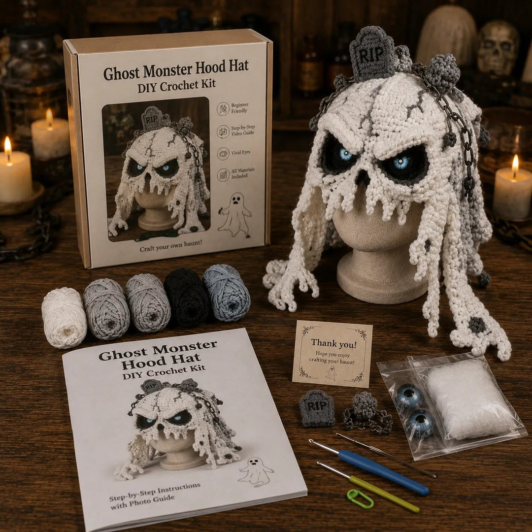 DIY-haakpakket voor een monsterkap