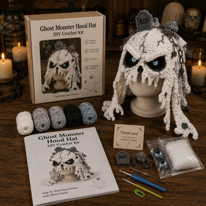 DIY-haakpakket voor een monsterkap