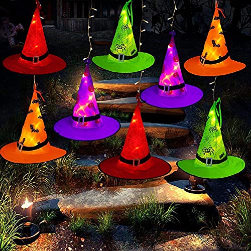 Halloween-lichtslinger met heksenhoeden van 44ft met 104 warmwitte leds