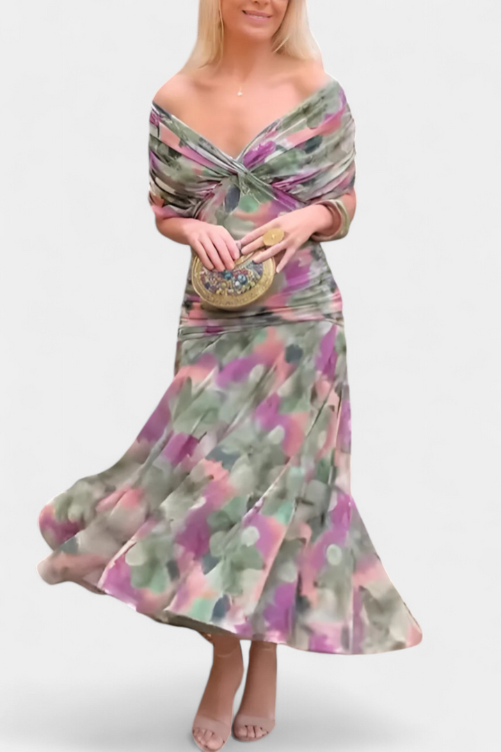 Victoria | Women's Off-Shoulder Evening Gown-The Yellow Prime