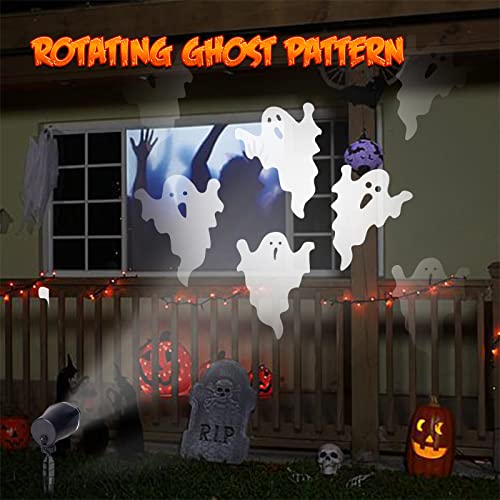 Proiettore di fantasmi rotante a 360 gradi per Halloween con funzione di inclinazione