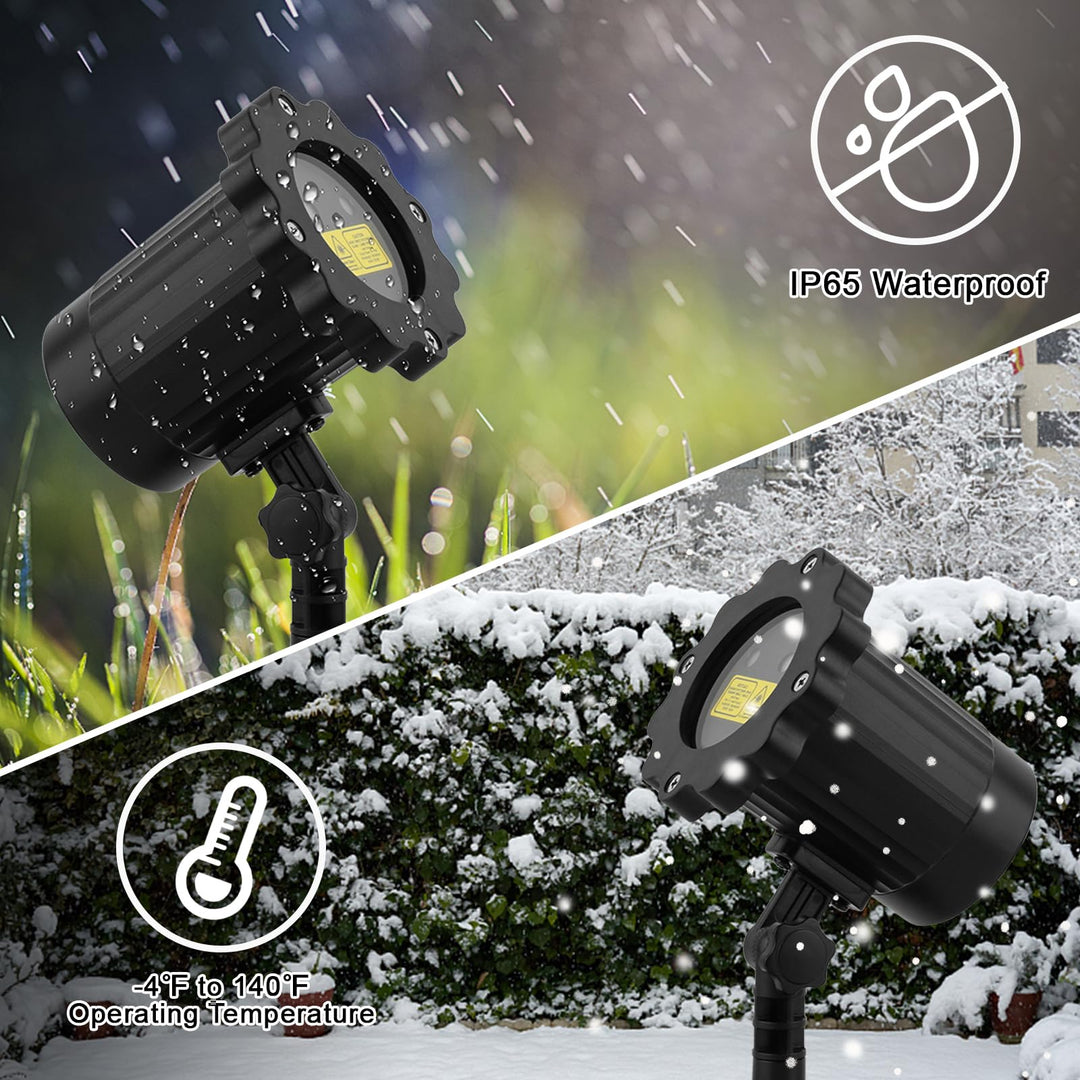 Proyector láser de exterior de Halloween con control remoto y temporizador para decoraciones