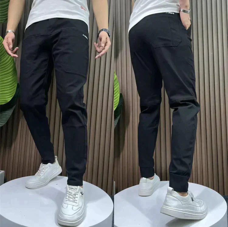 Men's Slim-Fit Cargo Pants – Structured Seams & Multi-Pocket Style-The Yellow Prime