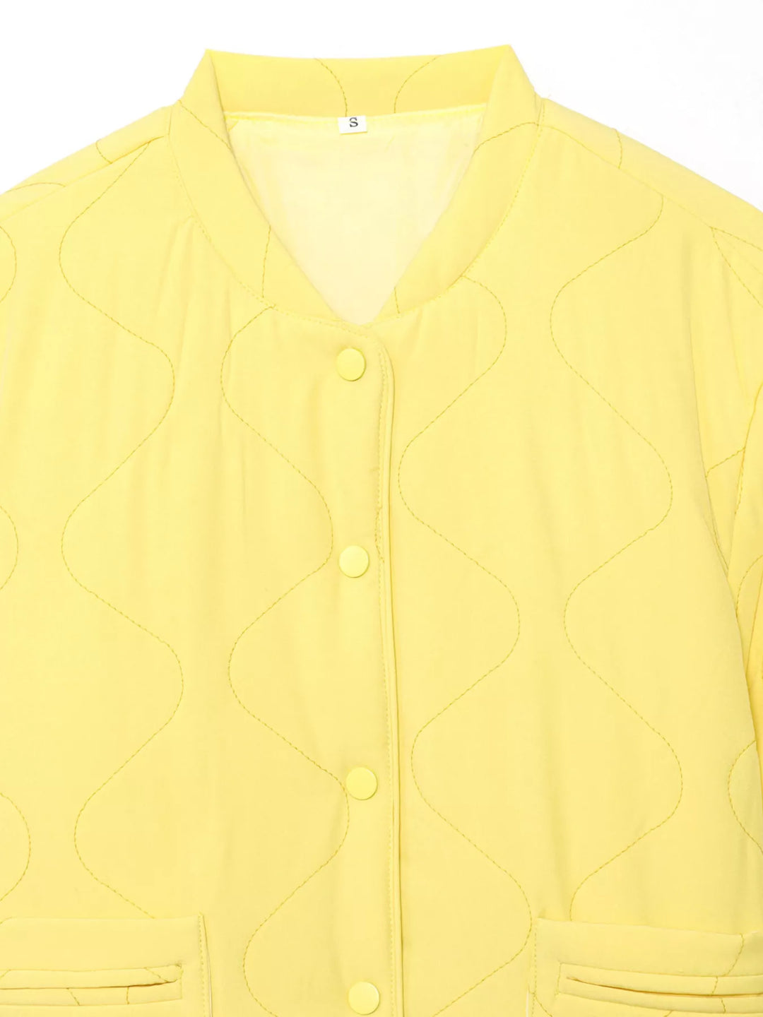 Veste matelassée légère pour femme, fermeture à boutons-pression sur le devant, tailles S-L