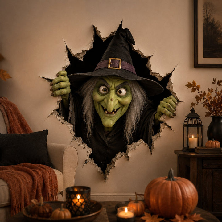 3D-halloweenmuurstickers voor griezelige inbraakdecoratie