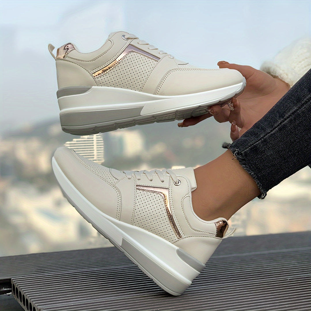Women's Solid Color Sneakers for Everyday Wear-The Yellow Prime