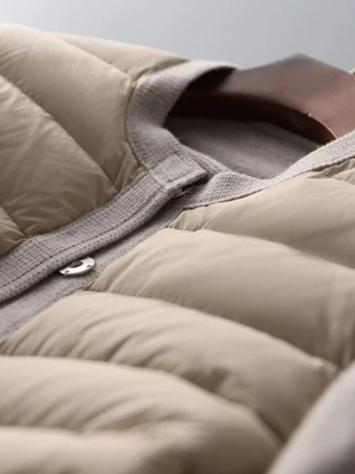 Women's Quilted Rib Mix Jacket-The Yellow Prime