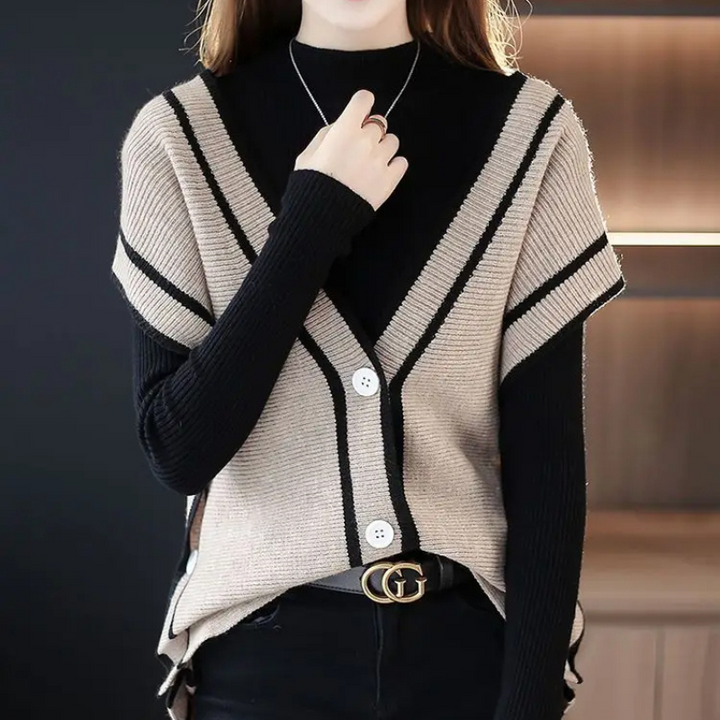 Women's V-Neck Contour Cardigan-The Yellow Prime