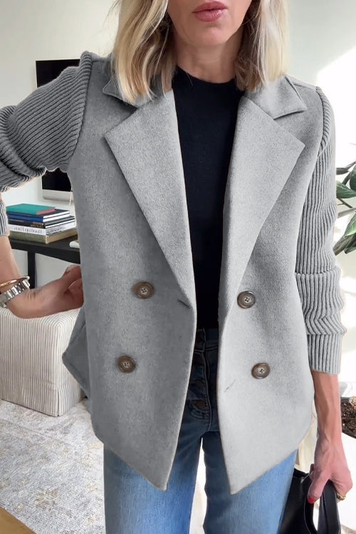 Johanna | Women's Stylish Knit Double Breasted Blazer