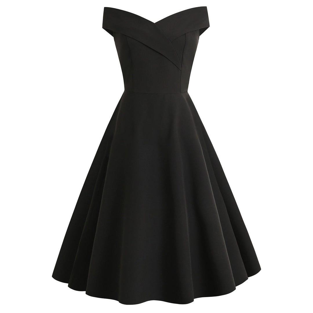 Women's Elegant Vintage Cocktail Dress-The Yellow Prime