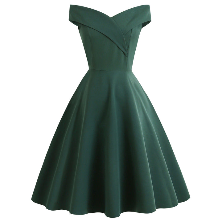 Women's Elegant Vintage Cocktail Dress-The Yellow Prime