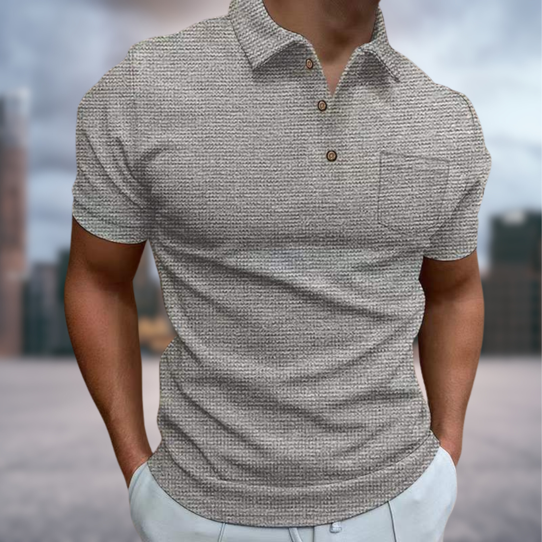 Men's Structured Summer Polo Shirt-The Yellow Prime