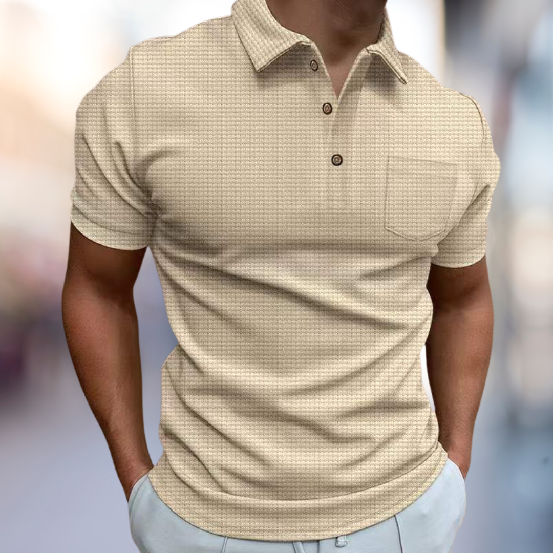 Men's Structured Summer Polo Shirt-The Yellow Prime