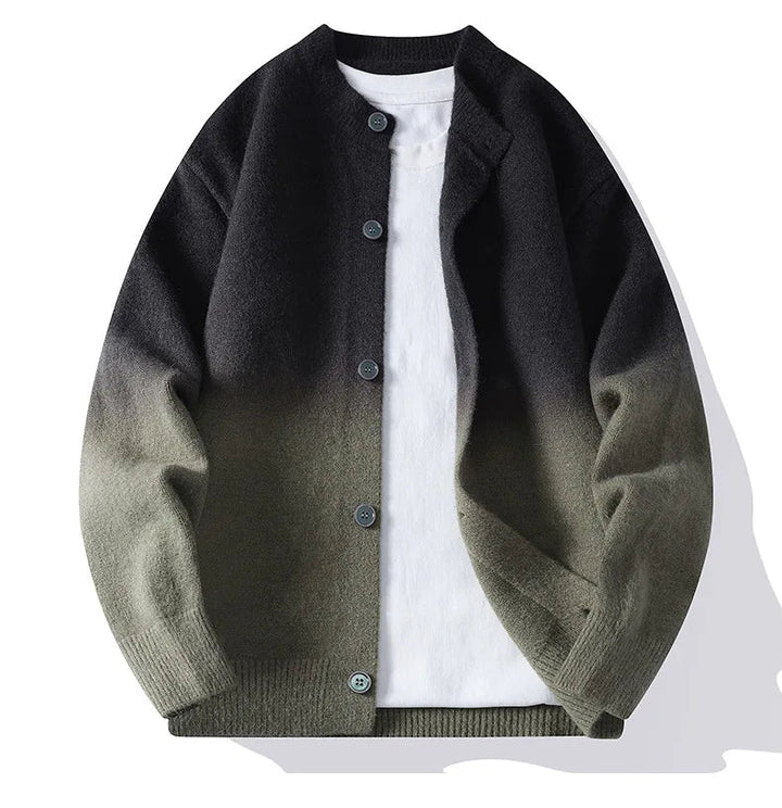 Men's Eclipse Gradient Cardigan - Stylish Layer for Any Occasion-The Yellow Prime