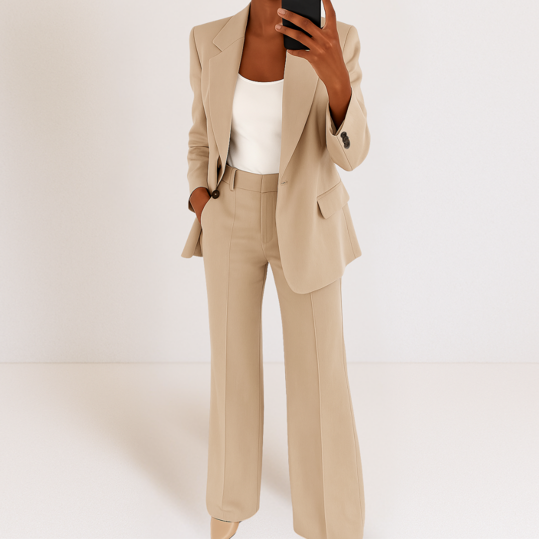 Melynda | Women's Stylish Two-Part Suit Set-The Yellow Prime