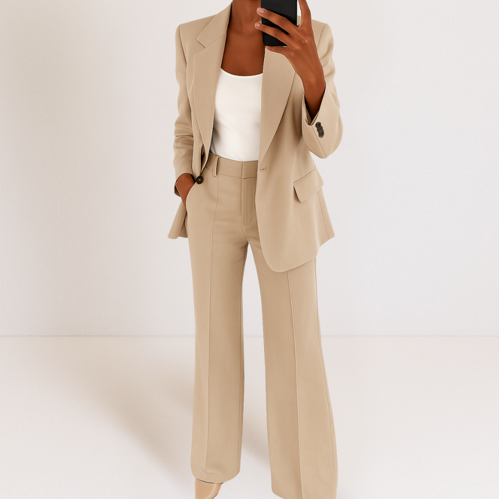 Melynda | Women's Stylish Two-Part Suit Set-The Yellow Prime