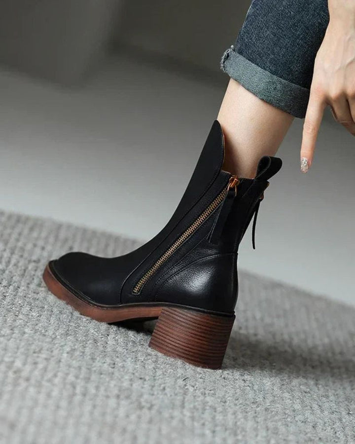 Myriam | Women's Premium Leather Ankle Boots-The Yellow Prime