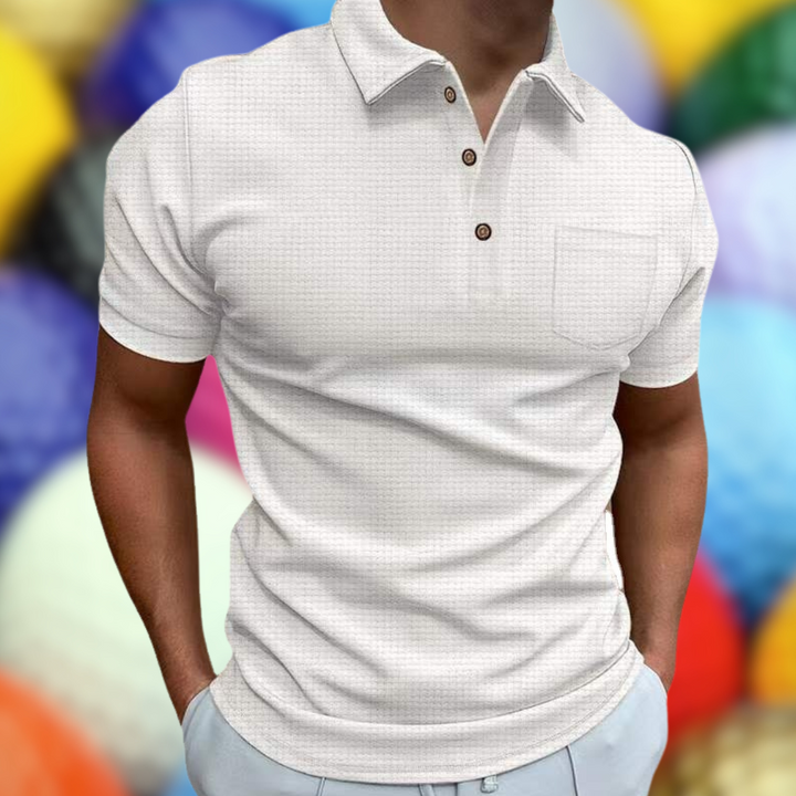 Men's Structured Summer Polo Shirt-The Yellow Prime