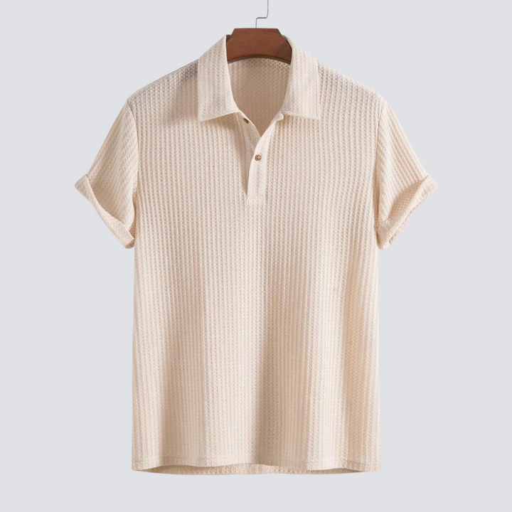Julian | Men's Textured Short Sleeve Casual Polo Shirt