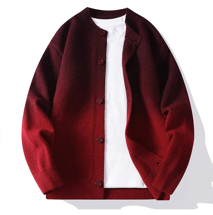 Men's Eclipse Gradient Cardigan - Stylish Layer for Any Occasion-The Yellow Prime