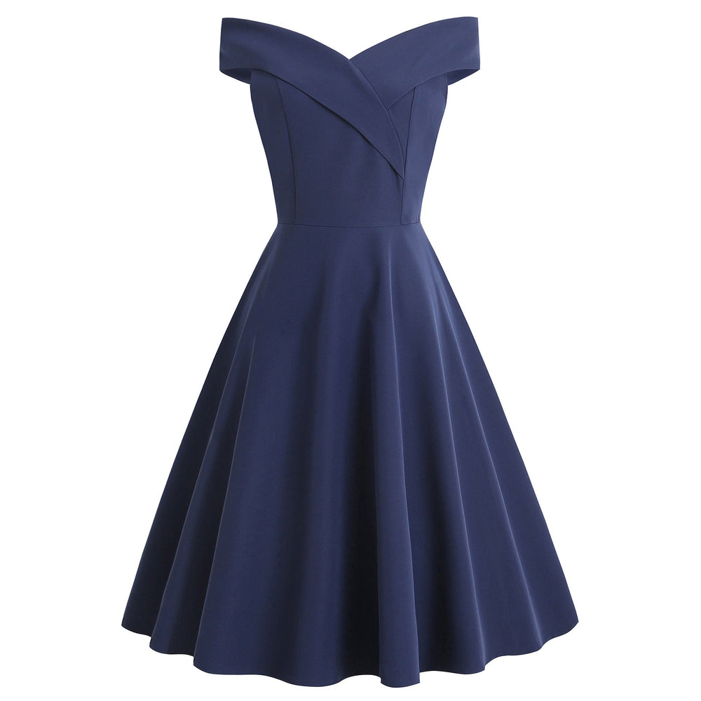 Women's Elegant Vintage Cocktail Dress-The Yellow Prime