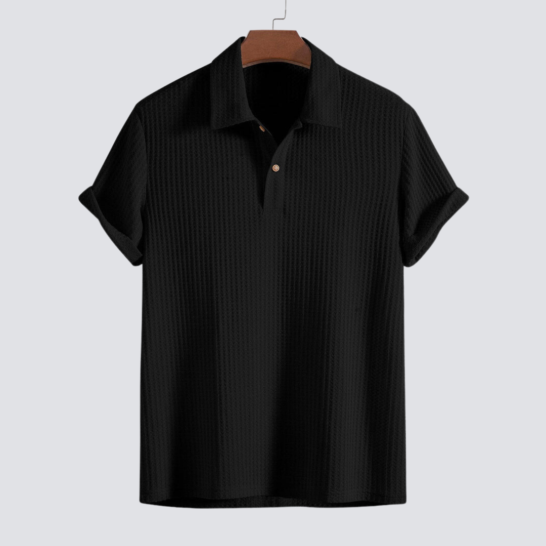 Julian | Men's Textured Short Sleeve Casual Polo Shirt
