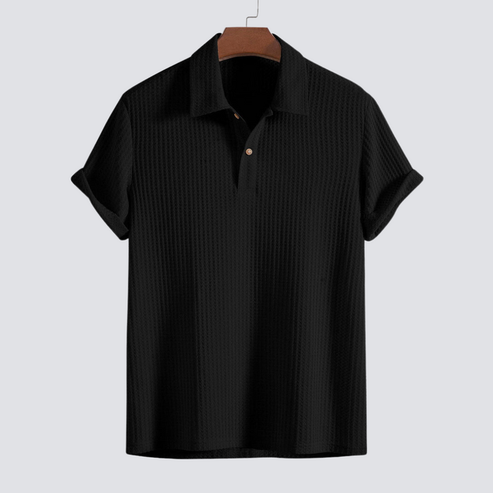 Julian | Men's Textured Short Sleeve Casual Polo Shirt