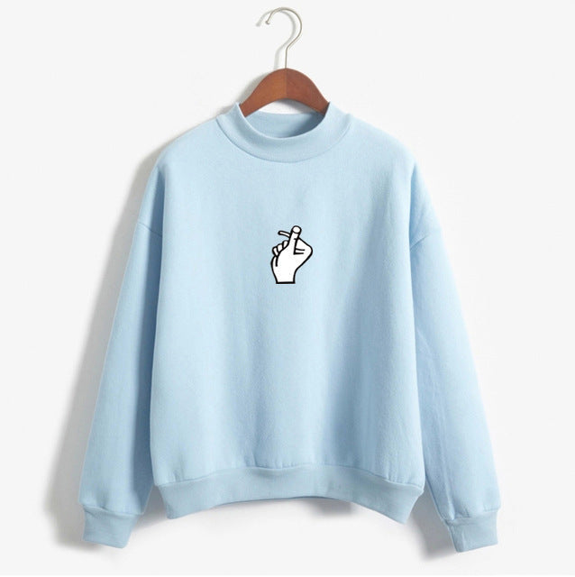 Women's Oversized Cozy Fleece Sweatshirt with Mock Neck-The Yellow Prime