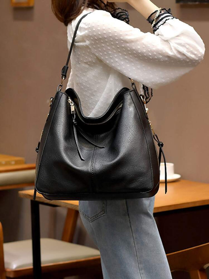 Jacky | Women's Elegant Spacious Summer Leather Tote Bag-The Yellow Prime