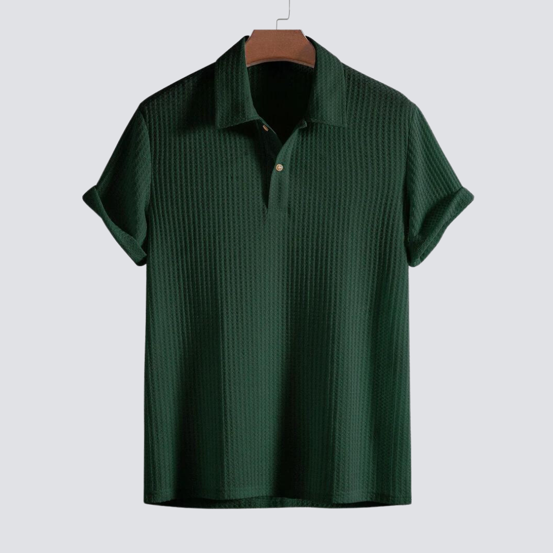 Julian | Men's Textured Short Sleeve Casual Polo Shirt