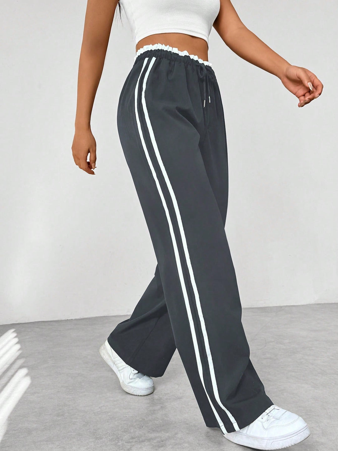 Emily | Women's Sporty Wide-Leg Pants-The Yellow Prime