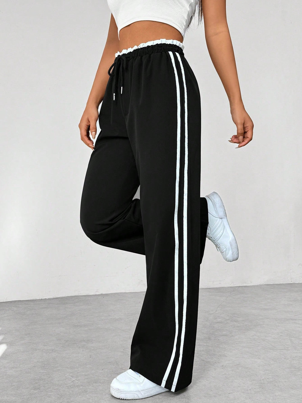 Emily | Women's Sporty Wide-Leg Pants-The Yellow Prime