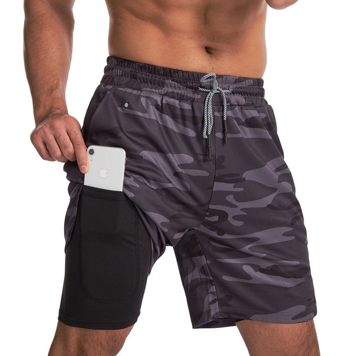 Men's Sporty Swim Trunks with Quick-Dry Fabric and Zip Pockets-The Yellow Prime