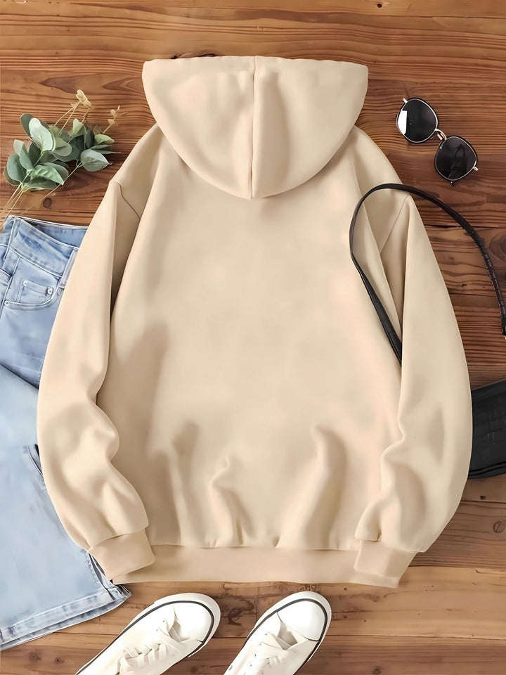 Women's Oversized Fleece Hoodie Pullover - Casual Comfort-The Yellow Prime