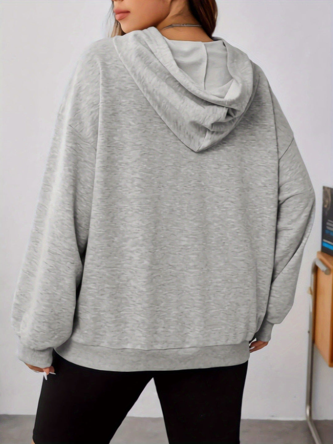 Women's Oversized Fleece Hoodie Pullover - Casual Comfort-The Yellow Prime