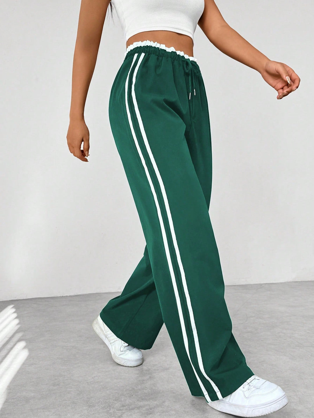 Emily | Women's Sporty Wide-Leg Pants-The Yellow Prime