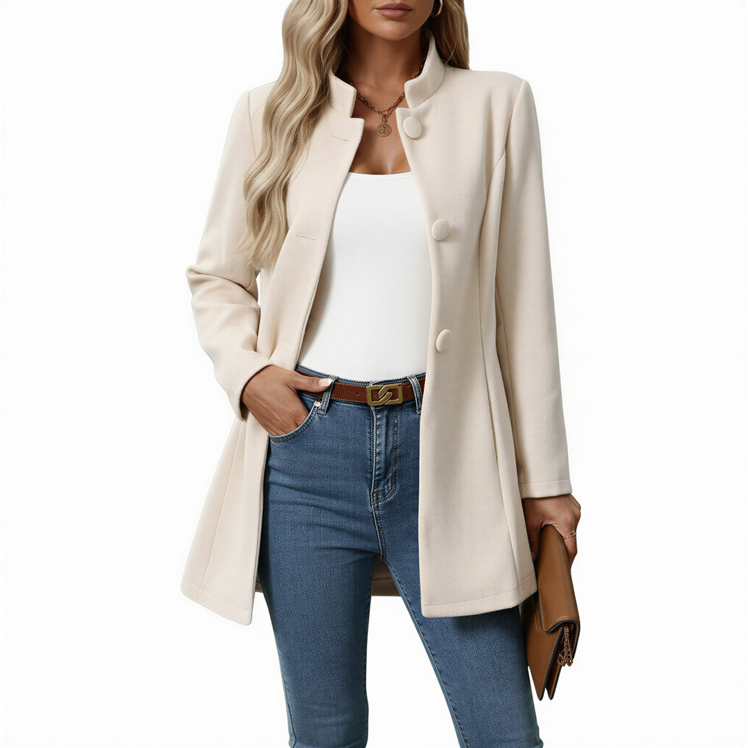 Women's A-Line Button Down Coat